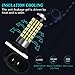 TUINCYN 881 LED Fog Light Bulb 3014 78SMD Lens Super Bright 6500K 900 Lumens 894 886 889 896 898 DRL Daytime Driving Lamp Car LED Light Bulb with Projector DC 12V-24V, 4W, White(Pack of 2)