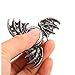 Premium Cool Dragon Snitch Fidget Hand Spinners Metal Fly Wing Focus Toy Stainless Steel Fingertip Gyro Stress Relief Spiral TwisterToy Party Favors Birthday Gift for Kids Adults(Silver)