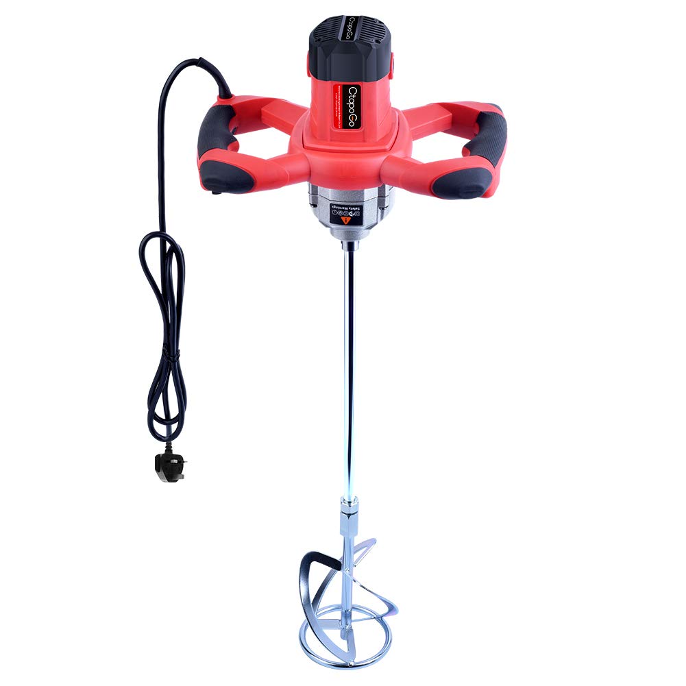 Concrete Mixer Machine, 1600W Cement Mixer Mixing Drill Tool for Concrete Cement Panit Mortar Drywall Mud Grout Thinset, Electric Hand Paint Paddle Mixers, Adjustable 6 Speeds