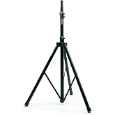 Hamilton KB715S Adjustable Speaker Stand, 44"&ndash;80" Height, Heavy-Duty Tripod for Stage and Studio, Black