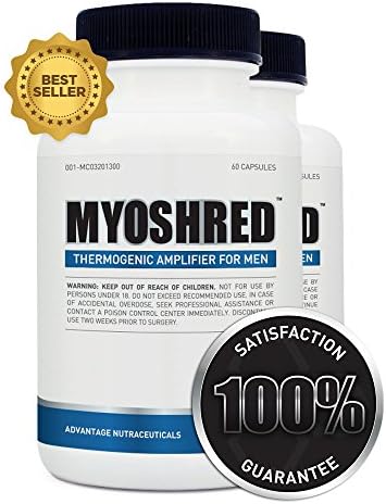 Myoshred (2 Pack) - Top Diet Pill and Thermogenic for Men - Diet and Muscles Supplement
