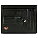 Alpine Swiss Men's Leather Money Clip Front Pocket Wallet Black