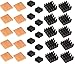 Easycargo 30 pcs Raspberry Pi Heatsink Kit Aluminum + Copper + 3M 8810 thermal conductive adhesive tape for cooling cooler Raspberry Pi 3 B+, Pi 3 B, Pi 2, Pi Model B+ (30 pcs)