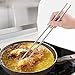 MyLifeUNIT Extra Long 14 Inch Japanese Hot Pot Chopsticks, Stainless Steel Cooking Frying Noodle Chopsticks (3 Pairs Set)