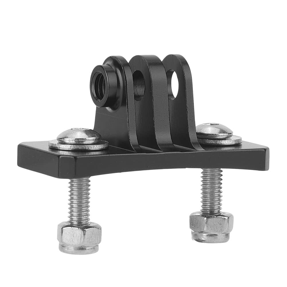 Universal Helmet Fixed Mounts, Aluminium Alloy Skydiving Helmet Fixed Base Holder Adapter Mounts for Gopro 7 6 5 4 Action Cameras (Black)