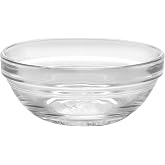 Duralex Made In France Lys 3-1/2-Inch Stackable Clear Glass Bowl, Set of 6