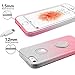 Silverback for iPhone 5S Case, iPhone 5S / 5 Case, Girls Bling Glitter Sparkle Cute Case with 360 Rotating Ring Stand, Soft TPU Outer Cover + Hard PC Inner Skin for Apple iPhone 5S 5 -Ombra Pink