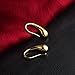 DZT1968 Women girl Elegant Fashion 925 Sterling Silver Ear Stud droplets Earrings (Gold)