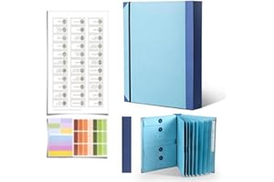 Blue The Life Book Document Organizer - Binder for Important Documents, in Case I Go Missing Binders, Life Books if I Die Bin