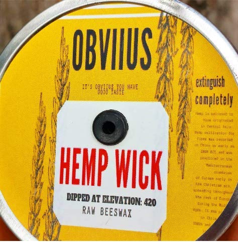 OBVIIUS Brand Natural Hemp Wick & Dispenser - 50 FT