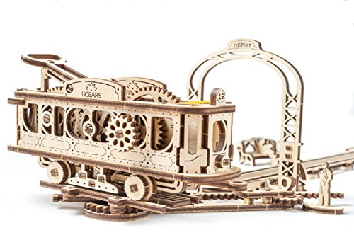 UGears Mechanical Town Series Tram Line mechanical wooden model KIT 3D puzzle Assembly