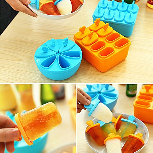 Finance Plan The Latest 6/8 Cell Ice Pop Maker Mold Tray DIY Kitchen Reusable Frozen Ice Cream Mold