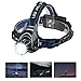 Mifine Waterproof LED Headlamp with Zoomable 3 modes 1000 Lumens light, hands-free headlight with Rechargeable batteries for biking camping hunting running rainy weather
