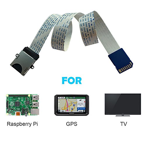 SD Extension SD Card Extension Cable Extender Adapter Flexible Memory Card to TF SD/RS-MMC/SDHC/MMC for Monoprice Select Mini 3D Printer/Anet A8 3D Printer/Raspberry Pi/GPS/TV SD Micro (White)