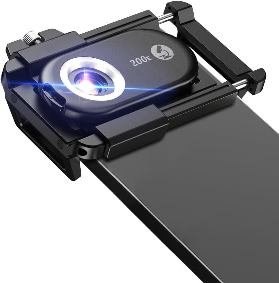 Photo 1 of 200X Phone Microscope for iPhone/Android - 2024 Nano Zoom Portable Pocket Phone Microscope Lens Attachment