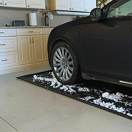 Hanjet Garage Car Floor Mat Containment Garage Mat for Oil, Winter Snow, Mud, Rain 7' 9" x 16