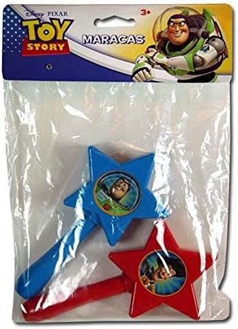 Disney Pixar Toy Story "Reach for the Sky" Star Shaped Musical Maracas Set! Featuring Woody &amp; Buzz Lightyear!