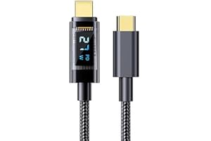 USB C to USB L Cable PD27W 6.6FT for Apple iPhone Fast Charger Type C to LED Display L Cable Nylon Braided iPhone Cord for iP