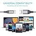 KUXIYAN Short USB Type C Cable,(1ft 2-Pack) USB-C Charger Nylon Braided Fast Charging Cord Compatible with iPhone 15 Pro Max/15 Pro/15 Plus Samsung Galaxy S9 S8 Plus Note 9 8(Grey)