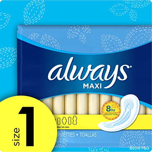 Always Maxi Unscented Pads without Wings, Regular, 48 Count