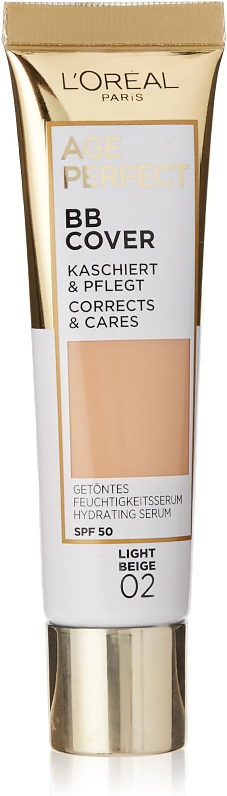 L'Oréal Paris Age Perfect BB Cream 02 Light Beige SPF 50 Hydrating Serum