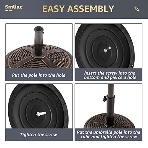 SMLIXE Patio Umbrella Base Diameter Table Umbrella Stand Base Weather
