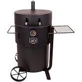 Oklahoma Joe's Bronco Pro 21.5 in. Heavy Duty Charcoal Drum Smoker and Grill with 366 sq. in. Cooking Area in Black