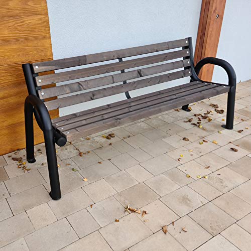 Primario Grande Gartenbank, Parkbank Holz - Gartenmöbel, Outdoor Bank mit 350kg Tragfähigkeit - Sitzbank Wetterfeste, Design Skandinavische (Primario Palisander, 175cm - Gesamtlänge der Bank, CE) – Bild 4