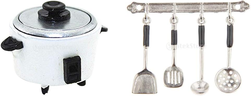 Amazon Fenteer ドールハウス ミニチュア キッチン ダイニング 調理ツール キッチン用品 調理器具 人形 オーナメント 室内装飾 子供のおもちゃ ギフト 6個 家具 おもちゃ