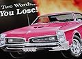 Hot Rod Drag Racing Car Flames Two Words - You Lose! Decor Sign