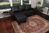 Large Espresso Brown Leather Modern Contemporary Upholstered Quality Left or Right Adjustable Sectional ()