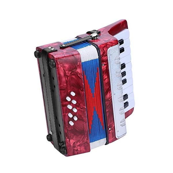 Children Accordion, Mini 17-Key 8 Bass Piano Accordion for Kids Children Amateur Beginner(Red) Accordion For Beginners… - Image 4