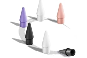 Replacement Tips for Apple Pencil 1st / 2nd Gen/Pro/USB-C, Exact Match to Apple Pen Nibs, 6 Pack