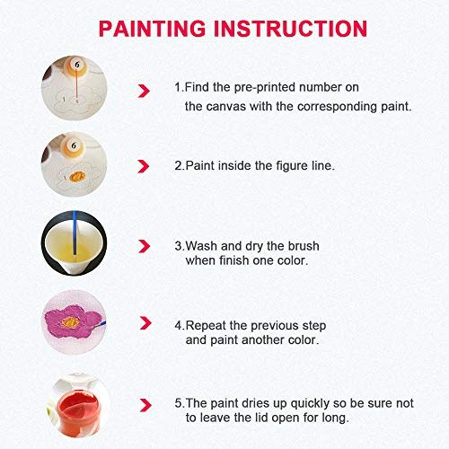 Various Sunflower Series Paint by Numbers for Adults Kids Beginners Easy Acrylic on Canvas 16\
