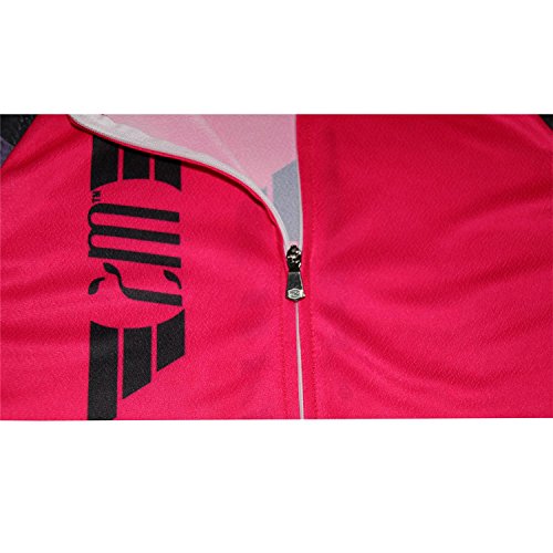 Women Short Sleeve Cycling Jersey Shirt Full-Zip Breathable Outdoor Sports Shirt Bicycle Clothes,5,Asia -L