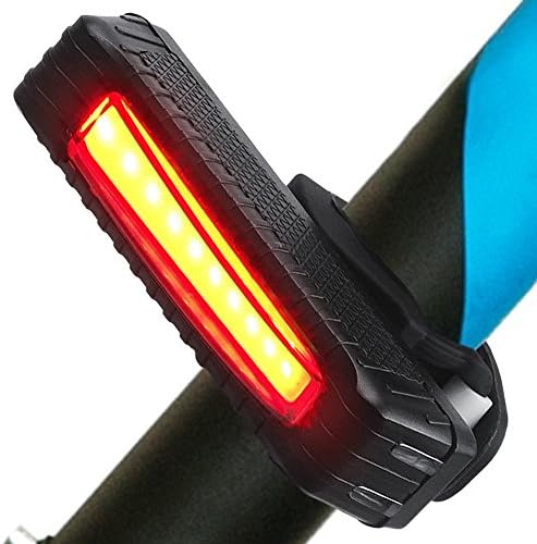 SWman Bicycle Taillights, USB Rechargeable Bike Light LED Bike Tail Light Waterproof Safety Flashlight Lamp 120 Lumens Brightness Bicycle Rear Light Apply to any Bicycles Helmets or Backpacks