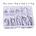 General 50Pcs/Pack 10 Size Assorted Sharpened Sharp Fishing Fish Hook Tackle Lure Bait Set Kit