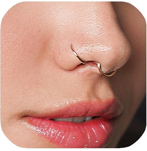 Thin Rose Gold Nose Ring 26 Gauge Super Thin Nose Hoop – IVOLVE