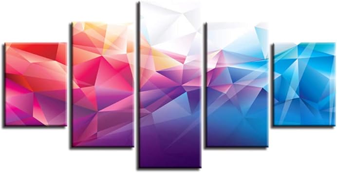 Obras de arte Decoración Sala de estar Pared 5 Piezas Gráficos en color