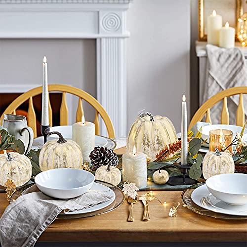 DomeStar Artificial Pumpkins, 14PCS Golden Fake Pumpkins Fall Harvest Pumpkins Small Faux Golden Pumpkins for Halloween Thanksgiving Decorations