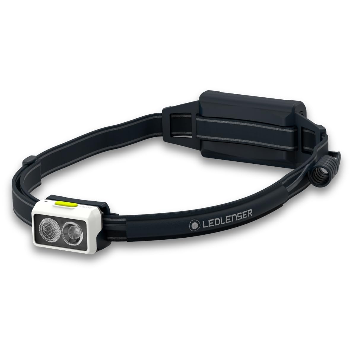 Ledlenser NEO5R Running Head Torch Rechargeable LED, 600 lm, Lightweight Design, Red Rear Flashing Light, Reflective, Powerful 35 h Battery, IP54, Ideal for Jogging, Camping, Hiking Equipment (White)