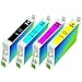 Remanufactured Ink Cartridges Replacement For T060,T0601,T060120 (Black, Cyan, Magenta, Yellow 4-Pack)