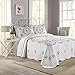 MODERN HEIRLOOM Gwen, King Bedspread, White/Purple