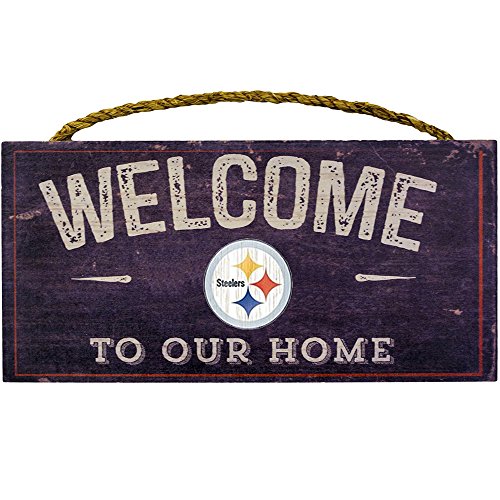 Fan Creations Welcome Pittsburgh Steelers Distressed 6 x 12 6