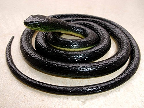 Realistic Rubber Black Mamba Snake 52 Inch Long,Scare Toy, by Brandon-super