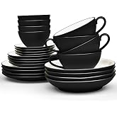 Noritake Colorwave Graphite 24-Piece Dinnerware Set, Service for 4