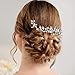 Brishow Bride Rhinestones Wedding Hair Comb Clips Silver Bridal Hair Piece Crystal Hair Accessory for Women and Girls