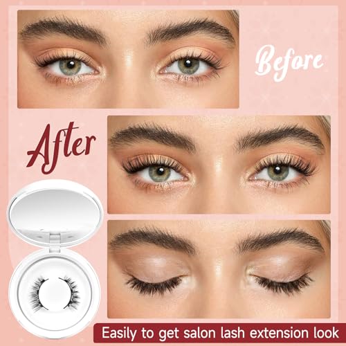 Higu Clace Magnetic Eyelashes With Applicator, Magnetic Eyelashes Without Eyeliner, Natural Look, Magnetic Eyelashes No Glue Needed (Kit-N6)