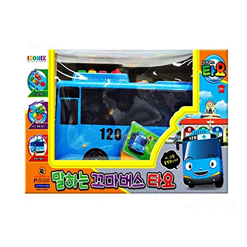 Tayo Talking The Little Bus, Bus Toy Friction Powered Blue Car Figure