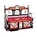Wildkin Kids Wooden Bench Seat with Storage for Boys and Girls, Measures 32 x 15.5 x 26.5 Inches, Toy Box Bench Seat Features Safety Hinge, Backrest, and Two Carrying Handles (Firefighter)